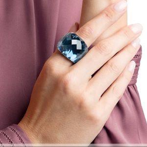 Swarovski Nirvana Ring in Azure Blue size 5.5